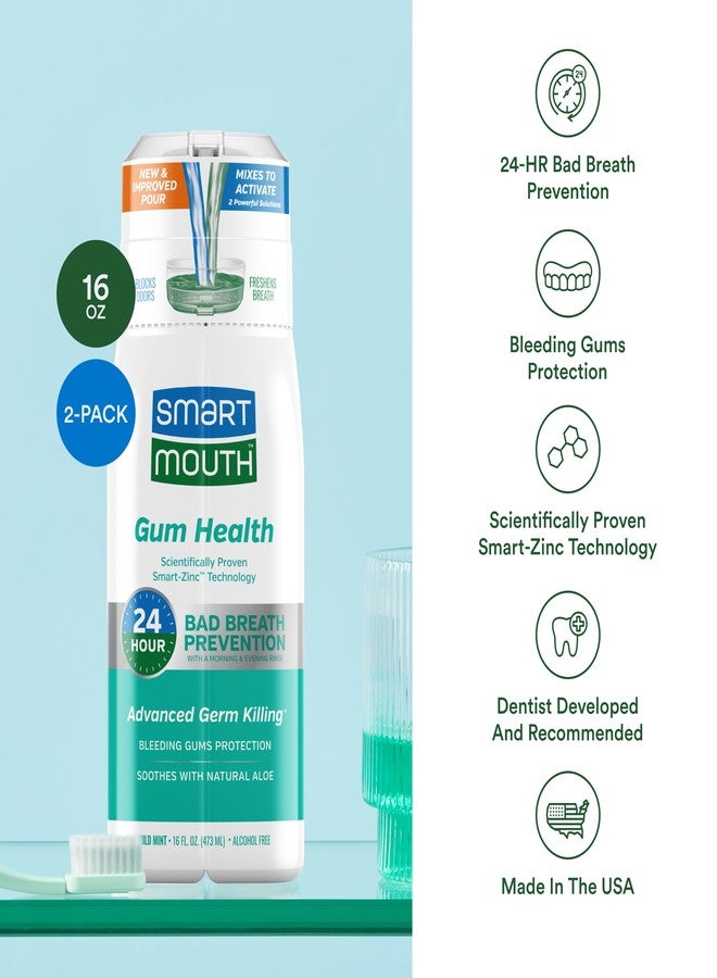 SmartMouth Gum Health Zinc Activated Breath Rinse 16oz, 2 Pack - Image 4